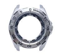 MCNVNEFSAW Boîtier 601 44 mm for montres for hommes, boîtier en acier, pièces de montre for mouvement NH35 NH36, boîtier/cadran, accessoires, boîte verre saphir boîtier de montre(B)