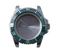 MCNVNEFSAW Boîtier argenté for anneau intérieur 40,5 mm for montre homme compatible for les modèles NH34, NH35, NH36, mouvement/cadran automatique boîtier de montre(2 Silvery)