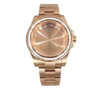 MCNVNEFSAW Boîtier de montre 40 mm, bracelet en acier inoxydable, verre saphir, for NH35, NH36, NH34, 8215, ETA 2824, PT5000, GMT SUB boîtier de montre(Solid Bottom Cover 2,NH35 NH36 34 38)