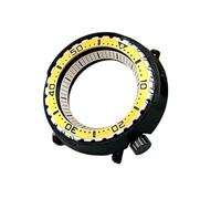 MCNVNEFSAW Boîtier de montre en conserve thon noir NH35 for NH36 7S 4R, boîtier arrière transparent, t 30 ATM boîtier de montre(C04,Sapphire glass)