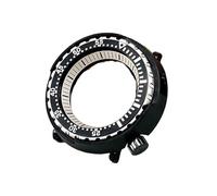 MCNVNEFSAW Boîtier de montre en conserve thon noir NH35 for NH36 7S 4R, boîtier arrière transparent, t 30 ATM boîtier de montre(C10,Mineral coated glass)