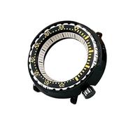 MCNVNEFSAW Boîtier de montre en conserve thon noir NH35 for NH36 7S 4R, boîtier arrière transparent, t 30 ATM boîtier de montre(C07,Mineral coated glass)