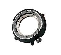 MCNVNEFSAW Boîtier de montre en conserve thon noir NH35 for NH36 7S 4R, boîtier arrière transparent, t 30 ATM boîtier de montre(C03,Mineral coated glass)