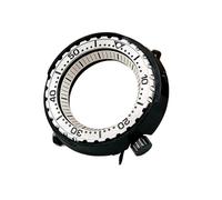 MCNVNEFSAW Boîtier de montre en conserve thon noir NH35 for NH36 7S 4R, boîtier arrière transparent, t 30 ATM boîtier de montre(C08,Sapphire glass)