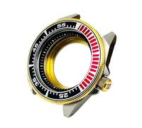 MCNVNEFSAW Boîtier de montre for Samurai King NH35, compatible for le mouvement NH34, NH36, 7S26, coque arrière transparente, couronne S, boîtiers boîtier de montre(Wit,Coated mineral gla)