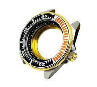 MCNVNEFSAW Boîtier de montre for Samurai King NH35, compatible for le mouvement NH34, NH36, 7S26, coque arrière transparente, couronne S, boîtiers boîtier de montre(Blu,Sapphire Glass Case)