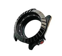 MCNVNEFSAW Boîtier de montre noir 42 mm SKX007 for Seiko, coque arrière transparente, boîtier plongée for hommes, compatible for le mouvement NH35 NH36 boîtier de montre(CS11)