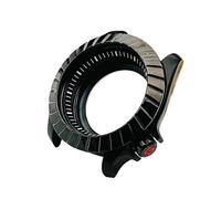 MCNVNEFSAW Boîtier de montre noir 42 mm SKX007 for Seiko, coque arrière transparente, boîtier plongée for hommes, compatible for le mouvement NH35 NH36 boîtier de montre(CS09)