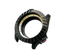 MCNVNEFSAW Boîtier de montre noir 42 mm SKX007 for Seiko, coque arrière transparente, boîtier plongée for hommes, compatible for le mouvement NH35 NH36 boîtier de montre(CS01)