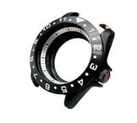 MCNVNEFSAW Boîtier de montre noir adapté for boîtiers for Seiko SKX007 NH34 NH35 adaptés au mouvement NH36 7S 4R Couronne for 3,0 clic for ressort boîtier de montre(01,Mineral coated glass)