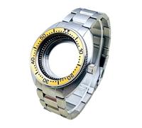MCNVNEFSAW Boîtier de montre SXK6105 adapté au mouvement NH34 NH35 NH36 7S26 Couronne for 3.0 Ensemble boîtier et bracelet boîtier de montre(05,Sapphire Glass Case)