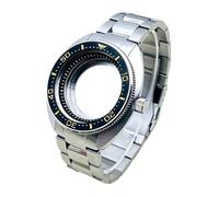 MCNVNEFSAW Boîtier de montre SXK6105 adapté au mouvement NH34 NH35 NH36 7S26 Couronne for 3.0 Ensemble boîtier et bracelet boîtier de montre(03,Sapphire Glass Case)