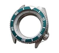 MCNVNEFSAW Boîtier NH35 42 mm Montre argenté/noir Collocation aluminium Lunette NH36 Cadran boîtier de montre Verre saphir plan Bracelet 22 boîtier de montre(26 Bright silver)