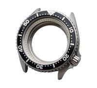 MCNVNEFSAW Boîtier NH35 42 mm Montre argenté/noir Collocation aluminium Lunette NH36 Cadran boîtier de montre Verre saphir plan Bracelet 22 boîtier de montre(20 Bright silver)