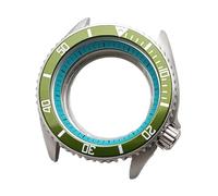 MCNVNEFSAW Boîtier NH35 42 mm Montre argenté/noir Collocation aluminium Lunette NH36 Cadran boîtier de montre Verre saphir plan Bracelet 22 boîtier de montre(11 Bright silver)