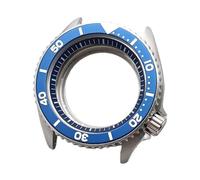 MCNVNEFSAW Boîtier NH35 42 mm Montre argenté/noir Collocation aluminium Lunette NH36 Cadran boîtier de montre Verre saphir plan Bracelet 22 boîtier de montre(6 Bright silver)