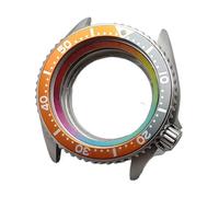 MCNVNEFSAW Boîtier NH35 42 mm Montre argenté/noir Collocation aluminium Lunette NH36 Cadran boîtier de montre Verre saphir plan Bracelet 22 boîtier de montre(39 Bright silver)