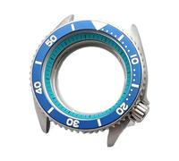 MCNVNEFSAW Boîtier NH35 42 mm Montre argenté/noir Collocation aluminium Lunette NH36 Cadran boîtier de montre Verre saphir plan Bracelet 22 boîtier de montre(16 Bright silver)