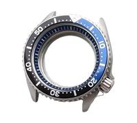 MCNVNEFSAW Boîtier NH35 42 mm Montre argenté/noir Collocation aluminium Lunette NH36 Cadran boîtier de montre Verre saphir plan Bracelet 22 boîtier de montre(5 Bright silver)