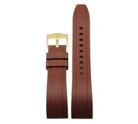 MCNVNEFSAW Bracelet de montre en caoutchouc fluoré for Rolex Tudor noir et vert 20 mm 22 bracelet sport for barrette for ressort for dégagement rapide bracelet de montre(Brown Gold,20mm)
