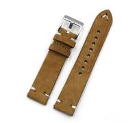 MCNVNEFSAW Bracelet de montre en cuir suédé 18 mm, 20 mm, 22 mm, 24 mm, marron, gris, vintage, coutures faites for la main, remplacement for chaque montre bracelet de montre(Tan,24mm)