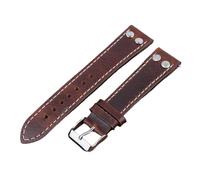 MCNVNEFSAW Bracelet de montre en cuir véritable ciré for l'huile, 18 mm-24 mm, style rétro, rivets, bracelet de rechange for dégagement rapide for homme bracelet de montre(6,24mm)