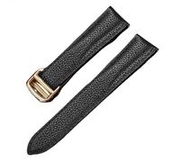 MCNVNEFSAW Bracelet de montre for Cartier Tank Solo Ronde de 18 mm for homme et femme, en cuir véritable, for boucle déployante bracelet de montre(Black-rose gold,20mm)