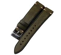 MCNVNEFSAW Bracelet de montre vintage en cuir brossé 18, 19, 20, 21, 22 mm, ultra fin, souple, noir, marron, vert-gris, for bracelet antique bracelet de montre(B color,18mm)