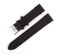 MCNVNEFSAW Bracelet de montre vintage en cuir véritable, 18 mm, 20 mm, 22 mm, 24 mm, fait main, accessoire de remplacement marron bracelet de montre(Drak brown bk-wire,20mm)