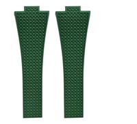 MCNVNEFSAW Bracelet en caoutchouc for montres for Tissot PRX Powermatic 35 mm et 40 mm, 11 mm et 12 mm, boucle for ressort for dégagement rapide, bleu marine et noir Fermoir(Green,12MM_GOLD BUCKLE)