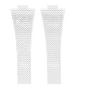 MCNVNEFSAW Bracelet en caoutchouc for montres for Tissot PRX Powermatic 35 mm et 40 mm, 11 mm et 12 mm, boucle for ressort for dégagement rapide, bleu marine et noir Fermoir(White,12MM_BLACK BUCKLE)
