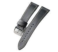 MCNVNEFSAW Bracelet en cuir ciré for l'huile fait main 18 19 20 21 22 mm rétro souple ultra-fin compatible for les bracelets de montre for homme bracelet de montre(A sliver buckle,19mm)