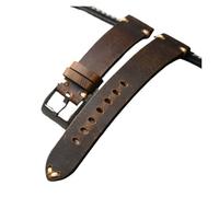 MCNVNEFSAW Bracelet en cuir de vachette fait main, style vintage, 18 19 20 21 22 mm, bracelet en cuir for homme bracelet de montre(19mm)