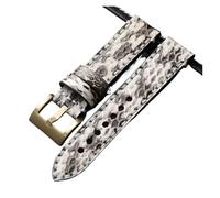 MCNVNEFSAW Bracelet en cuir épais for homme, fait main, boucle en bronze, peau de serpent, style vintage, 22, 20 et 26 mm bracelet de montre(C colour,26mm)