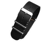 MCNVNEFSAW Bracelet en cuir huilé et ciré fait main 20 22 24 mm G10 Bracelet en cuir vintage for bracelet de montre de for soldat, bracelet de montre(Brack,18mm)