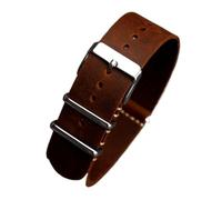 MCNVNEFSAW Bracelet en cuir huilé et ciré fait main 20 22 24 mm G10 Bracelet en cuir vintage for bracelet de montre de for soldat, bracelet de montre(Marrone,18mm)