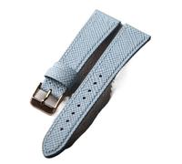 MCNVNEFSAW Bracelet en cuir imprimé palmier ultra-fin fait main for dégagement rapide, bracelet en cuir de vachette bleu glacier 18 19 20 21 22, bracelet taille S/M bracelet de montre(Rose Gold,21mm)