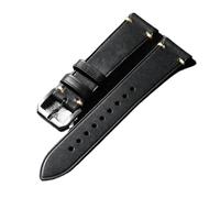 MCNVNEFSAW Bracelet en cuir véritable for homme, style vintage, 18, 19, 20, 21, 22 mm, gris, noir, marron et vert bracelet de montre(C color,22mm)