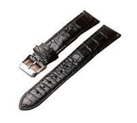 MCNVNEFSAW Bracelet fait main, cuir style vintage 20-22 mm, bracelet court S/M, bracelet homme, noir bracelet de montre(Silver buckle,20mm)