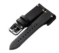 MCNVNEFSAW Bracelet homme en cuir de vache fait main, style vintage, 18, 19, 20, 21, 22 mm, noir, marron, gris, vert bracelet de montre(B color,19mm)