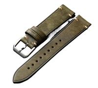 MCNVNEFSAW Bracelet homme en cuir de vache fait main, style vintage, 18, 19, 20, 21, 22 mm, noir, marron, gris, vert bracelet de montre(C color,19mm)