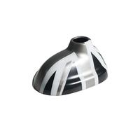 MCOAORN Autocollant de décoration d'antenne de voiture pour Mini One Cooper S/SD JCW Hatchback R56, Clubman R55, accessoire de style de voiture (gris Union Jack, cache antenne style A)