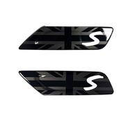 MCOAORN Lot de 2 marqueurs de lumière latéraux pour Mini One/Cooper/Cooper S F54 Clubman (Black Union Jack, pour MINI Cooper S F54 CLUBMAN 2015-2023)
