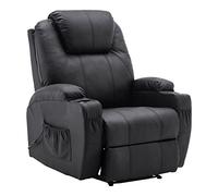 MCombo Fauteuil de Massage électrique inclinable et Vibrant (Noir)