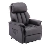 MCombo Fauteuil de Relaxation électrique réglable Similicuir, Noir,7299BK