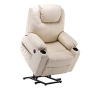 MCombo Fauteuil électrique Chauffant Chauffant réglable par USB Crème