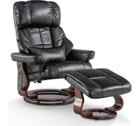 MCombo Fauteuil relax Fauteuil TV pivotant à 360° Fauteuil de massage avec repose-pieds 9068