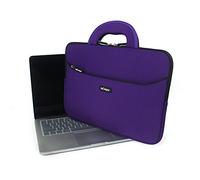 mCoque Qualité en néoprène Sacoche/Étui/Housse pour 10,1" ASUS Transformer Book T100HA / T100TAF / T100T série / T100TA / T100TAL / T100TAM 2-in-1 ordinateur portable ultraportable avec poignée et poche Accessoire (Violet)