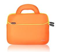 mCoque Qualité en néoprène Sacoche/Étui/Housse pour 10,1" ASUS Transformer Book T100HA / T100TAF / T100T série / T100TA / T100TAL / T100TAM 2-in-1 ordinateur portable ultraportable avec poignée et poche Accessoire (Orange)