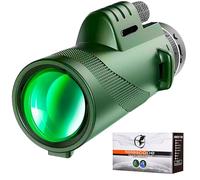 MCOTOP Télescope monoculaire 80 x 100 mm haute puissance pour adultes avec smartphone, pour la chasse, la faune, l'observation des oiseaux, les voyages, le camping, la randonnée, avec support de